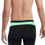 Men Black Splice Jammer Swimming Trunks