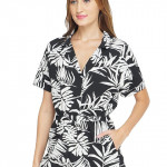 Black Tropic Dream Women's Playsuit