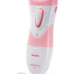 Philips Beauty SatinShave Essential Women's Wet & Dry Electric Shaver for Legs, Cordless, Pink and White, HP6306/50