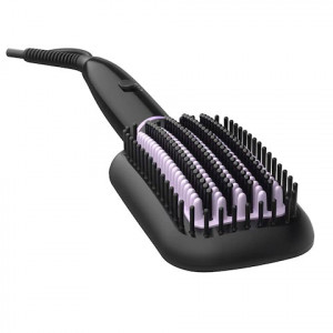 Heated Straightening Brush with ThermoProtect Technology - Black
