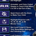 SHARP Ready to Wake Bear Sleep Trainer, Kid’s Alarm Clock for Ready to Rise, Galaxy Projection Nightlight