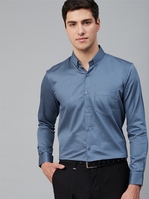 Men Blue Comfort Formal Shirt