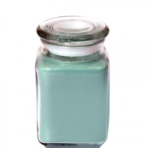 Blue Mint Scented Glass Aroma Jar Candle