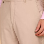 Relaxed Men Beige Pure Cotton Trousers