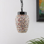 Multicoloured Mosiac Glass Hanging Lamp